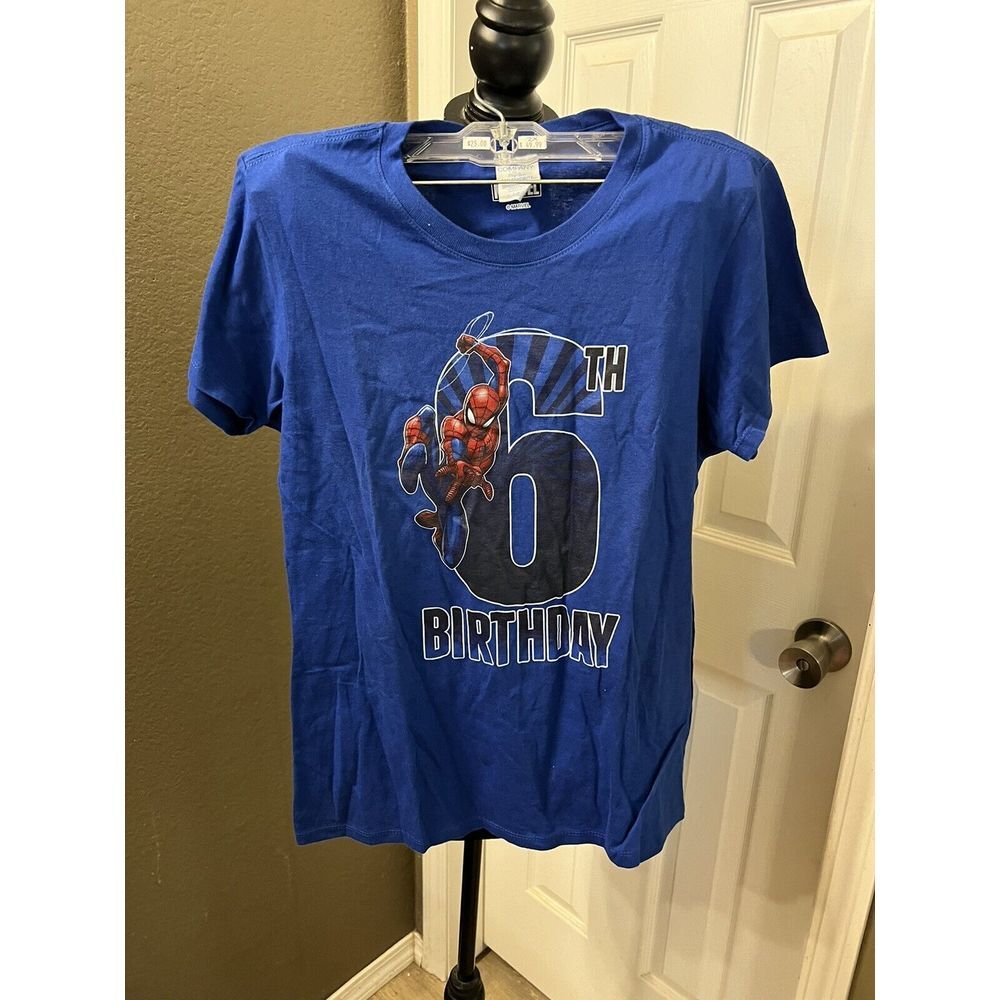 Boy's Marvel Spider-Man 6th Birthday T-Shirt Small‎